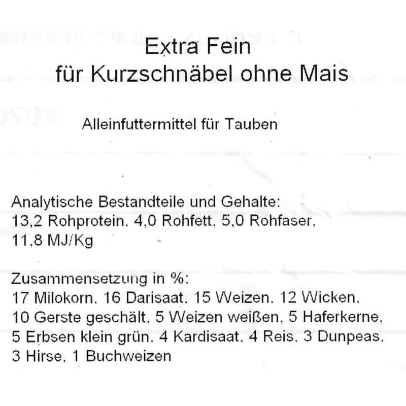 Alfana Extra Fein für Kurzschnäbel Taubenfutter 25 kg ohne Mais – Detailbild 1 – jetzt kaufen bei Stadtmühle Waldenbuch