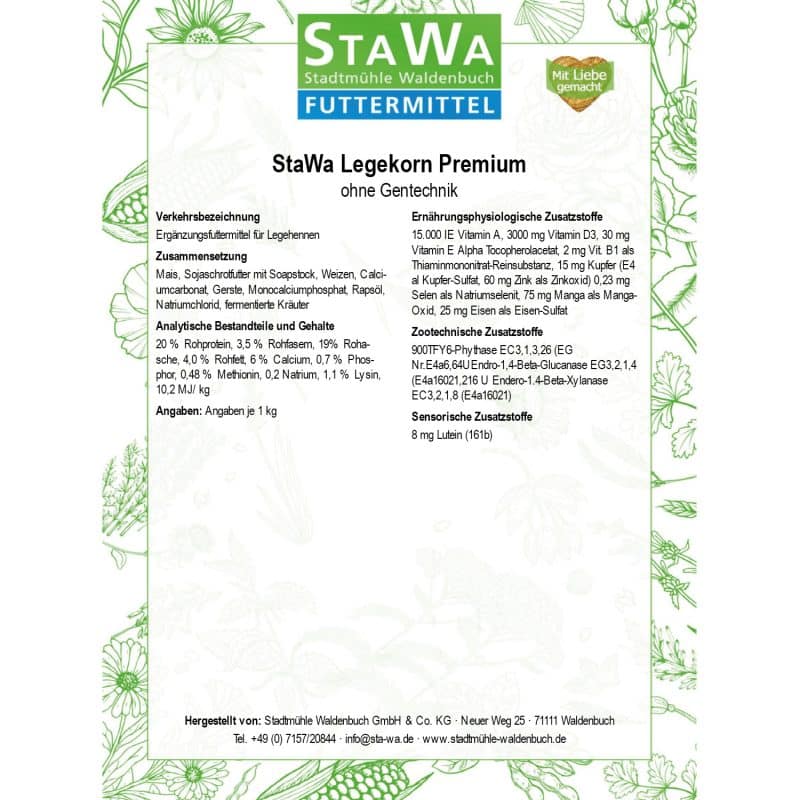 StaWa Legekorn Premium | ohne Gentechnik – Detailbild 3 – jetzt kaufen bei Stadtmühle Waldenbuch
