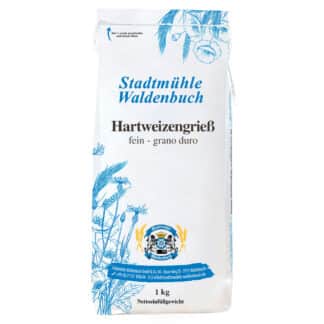 Hartweizengrieß fein -grano duro- - 1 kg – jetzt kaufen bei Stadtmühle Waldenbuch Onlineshop