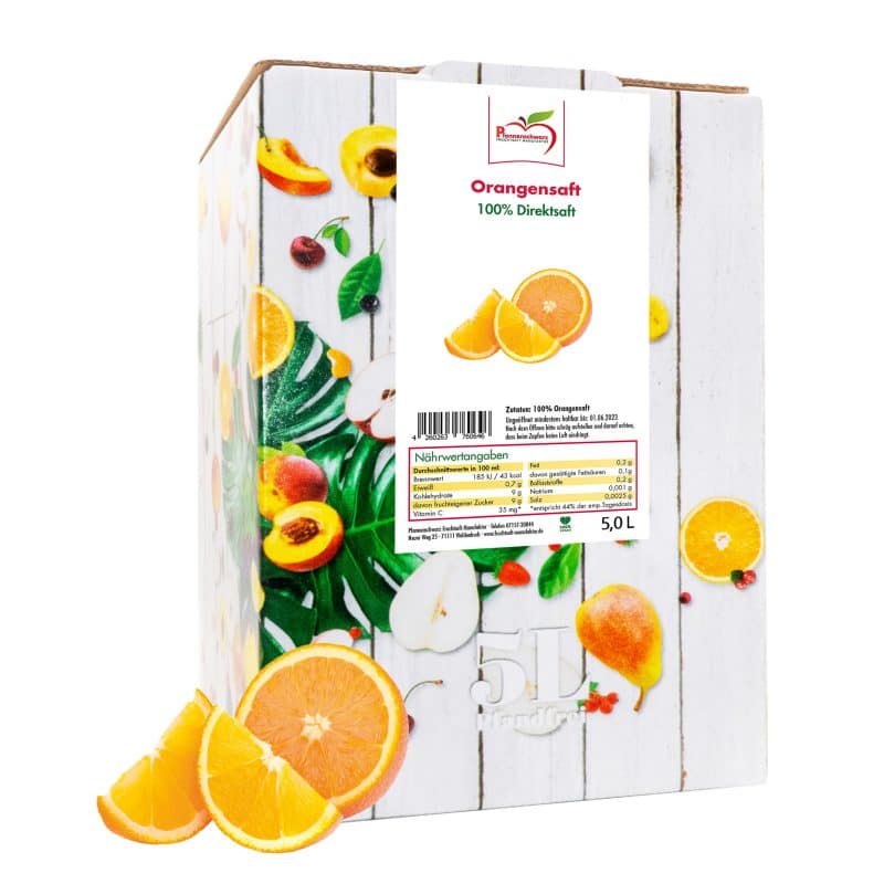 Verpackung Orangensaft
