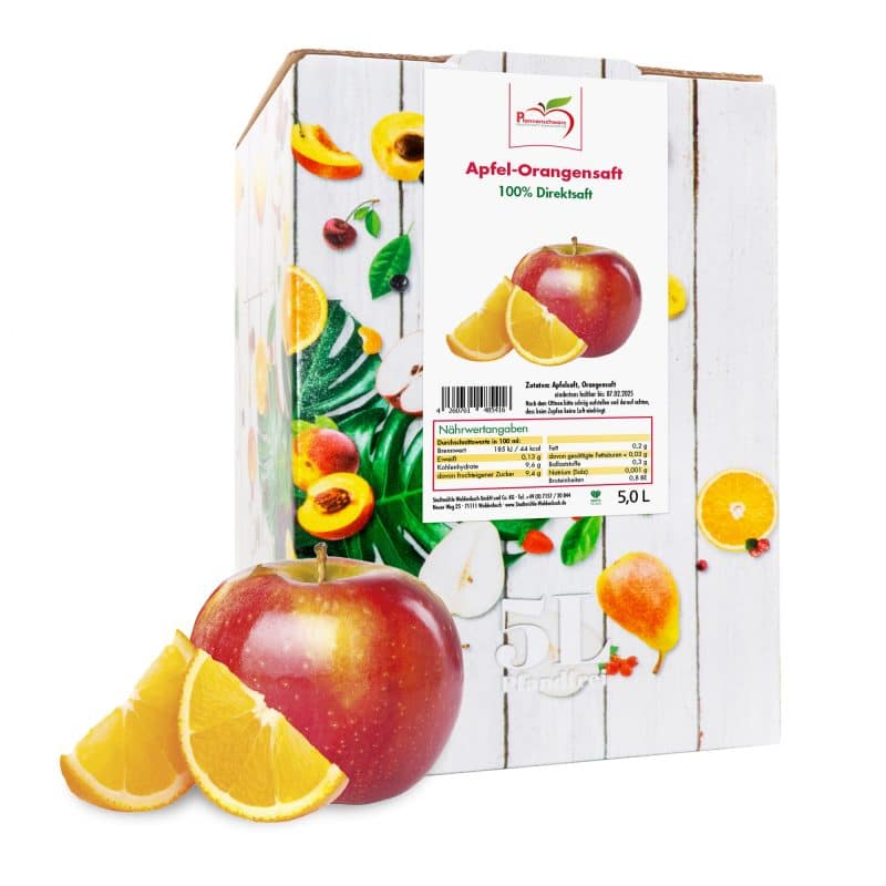 Verpackung Apfel-Orangensaft