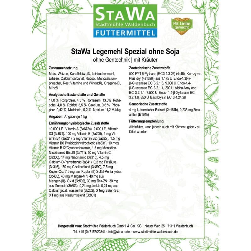 StaWa Legemehl Spezial ohne Soja | mit Kräuter – Detailbild 4 – jetzt kaufen bei Stadtmühle Waldenbuch