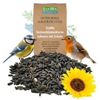 StaWa Sonnenblumenkerne schwarz mit Schale – jetzt kaufen bei Stadtmühle Waldenbuch