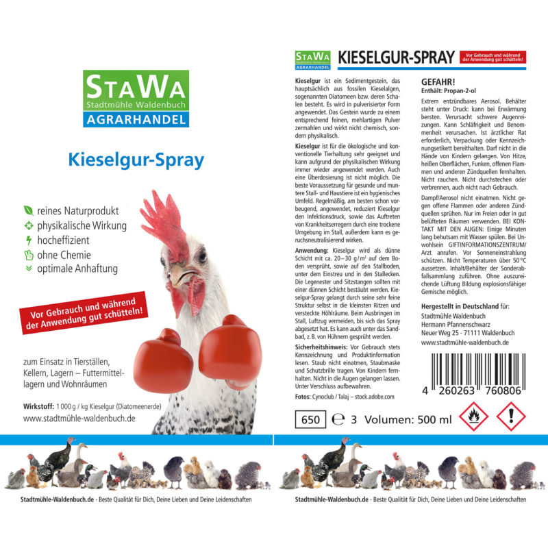 StaWa Kieselgur Spray | reines Naturprodukt | physikalische Wirkung | ohne Chemie | optimale Anhaftung – Detailbild 2 – jetzt kaufen bei Stadtmühle Waldenbuch