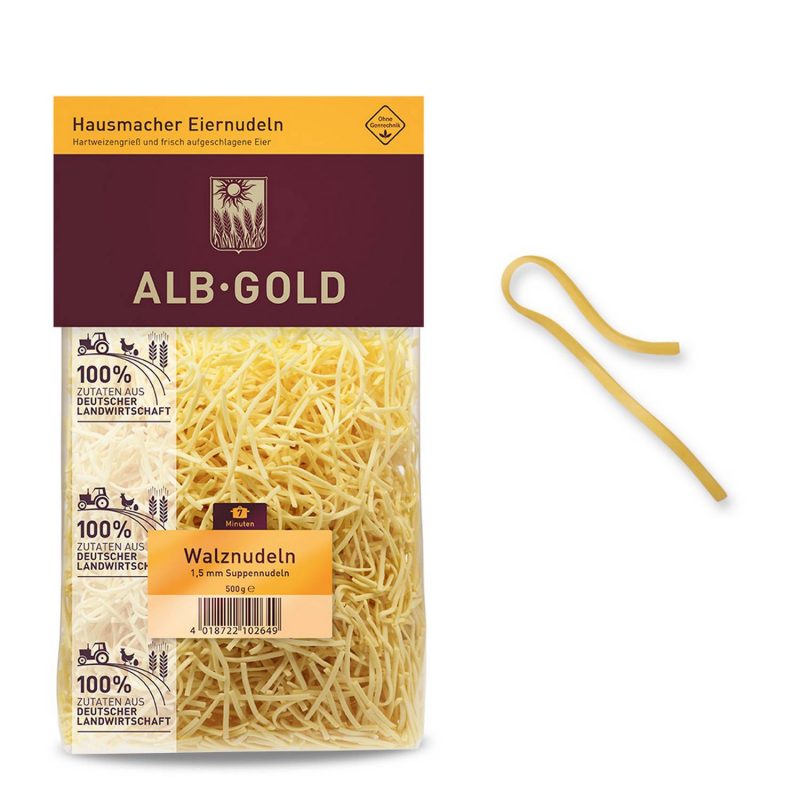 ALB-GOLD Suppenwalznudeln 1,5 mm – jetzt kaufen bei Stadtmühle Waldenbuch