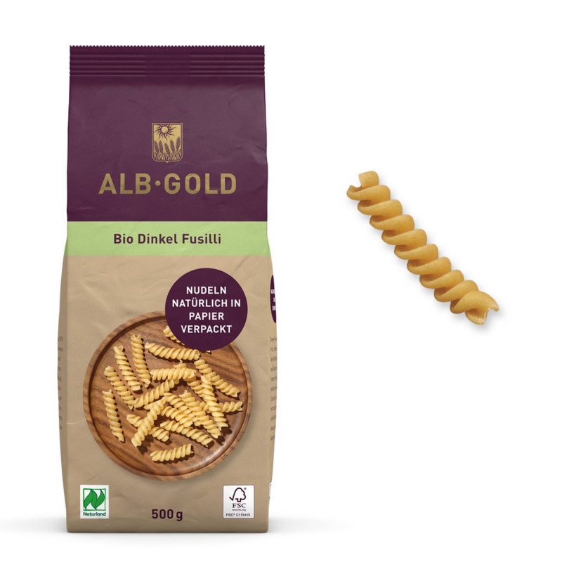 ALB-GOLD Bio Dinkel Pasta Fusilli (Naturland) – jetzt kaufen bei Stadtmühle Waldenbuch Onlineshop