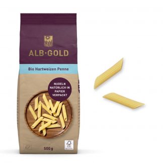 ALB-GOLD Bio Hartweizen Pasta Penne - 500 g – jetzt kaufen bei Stadtmühle Waldenbuch Onlineshop