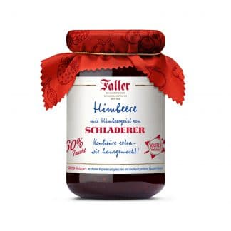 Faller Himbeer-Konfitüre extra mit SCHLADERER Himbeergeist 330g mit 60% Frucht – jetzt kaufen bei Stadtmühle Waldenbuch Onlineshop