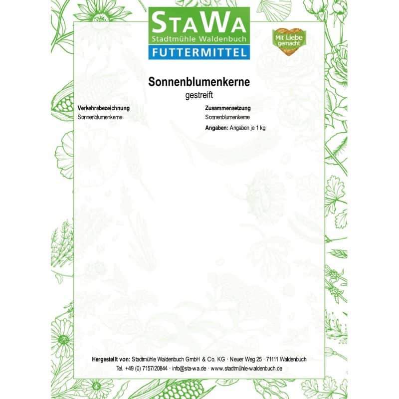 Sonnenblumenkerne, gestreift – Detailbild 1 – jetzt kaufen bei Stadtmühle Waldenbuch
