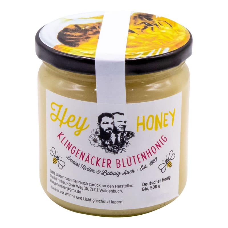 Klingenäcker Blütenhonig - Bio Hey Honey, 500g – jetzt kaufen bei Stadtmühle Waldenbuch