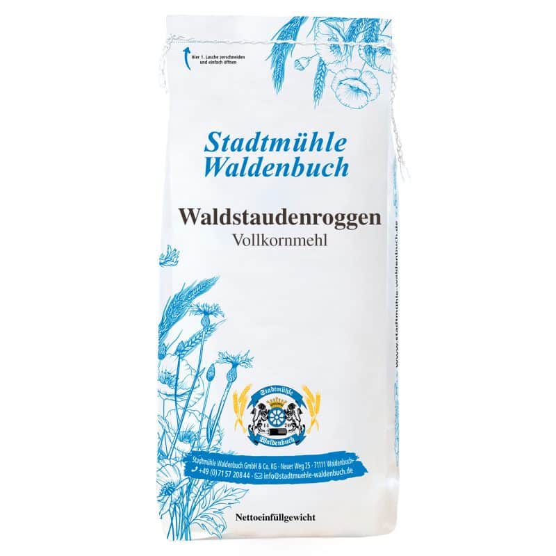 Waldstaudenroggen Vollkornmehl – jetzt kaufen bei Stadtmühle Waldenbuch Onlineshop