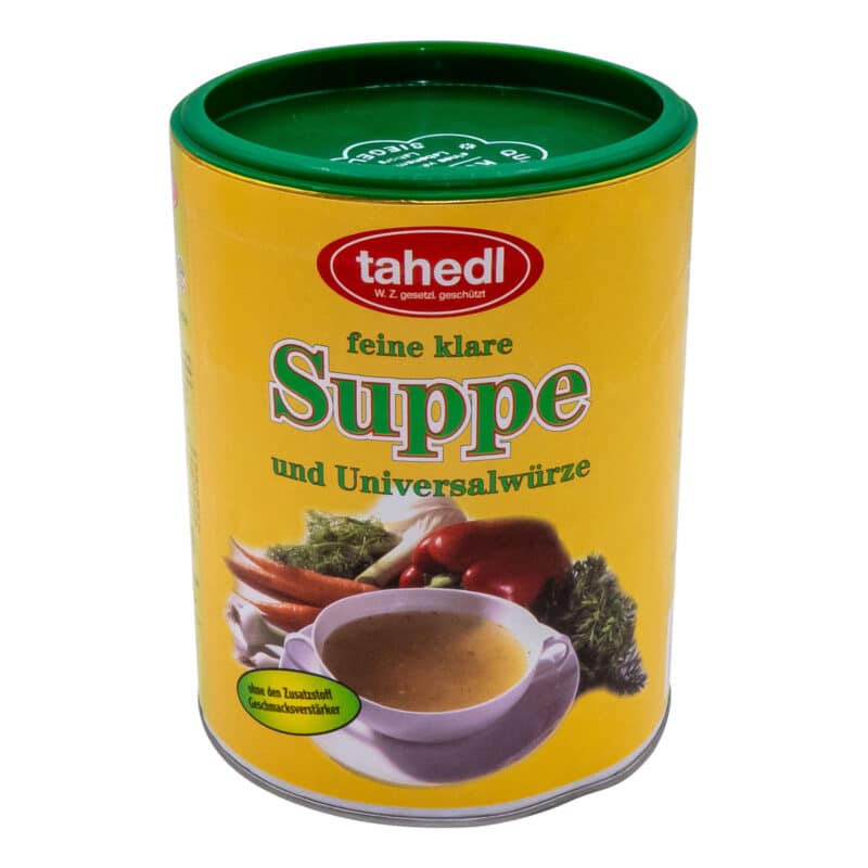 Verpackung Feine klare Suppe und Universalwürze