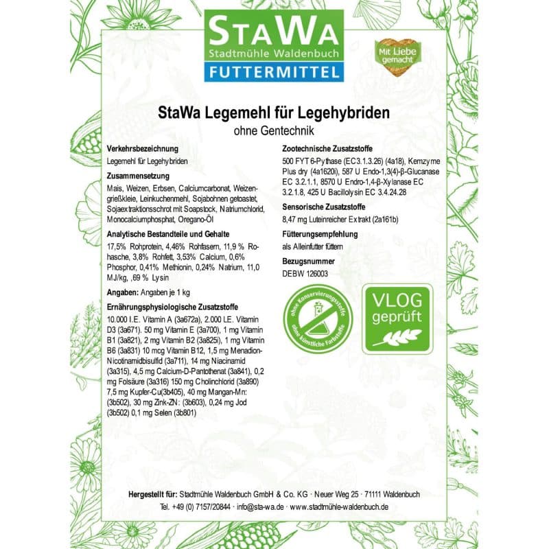 StaWa Legemehl für Legehybriden – Detailbild 3 – jetzt kaufen bei Stadtmühle Waldenbuch