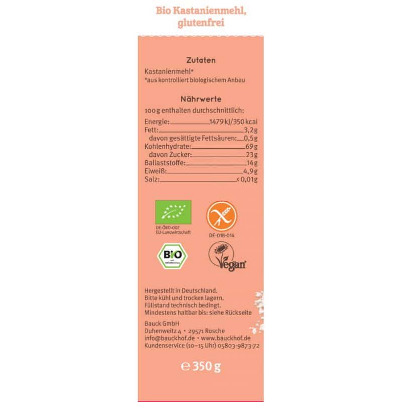 Bauckhof Bio Kastanienmehl, glutenfrei 350 g – Detailbild 1 – jetzt kaufen bei Stadtmühle Waldenbuch