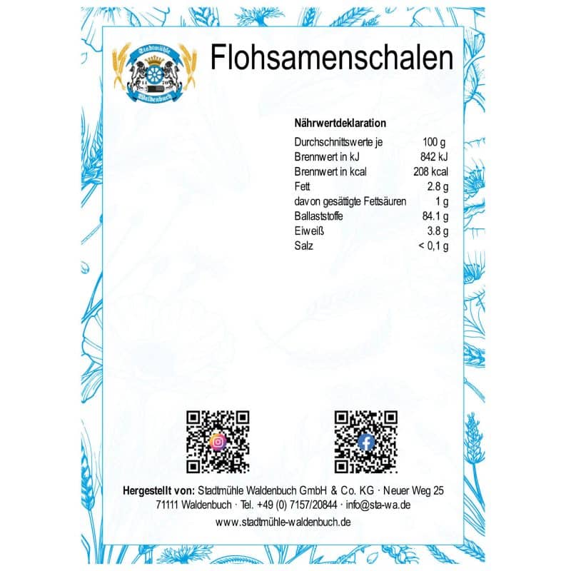 Flohsamenschalen – Detailbild 2 – jetzt kaufen bei Stadtmühle Waldenbuch