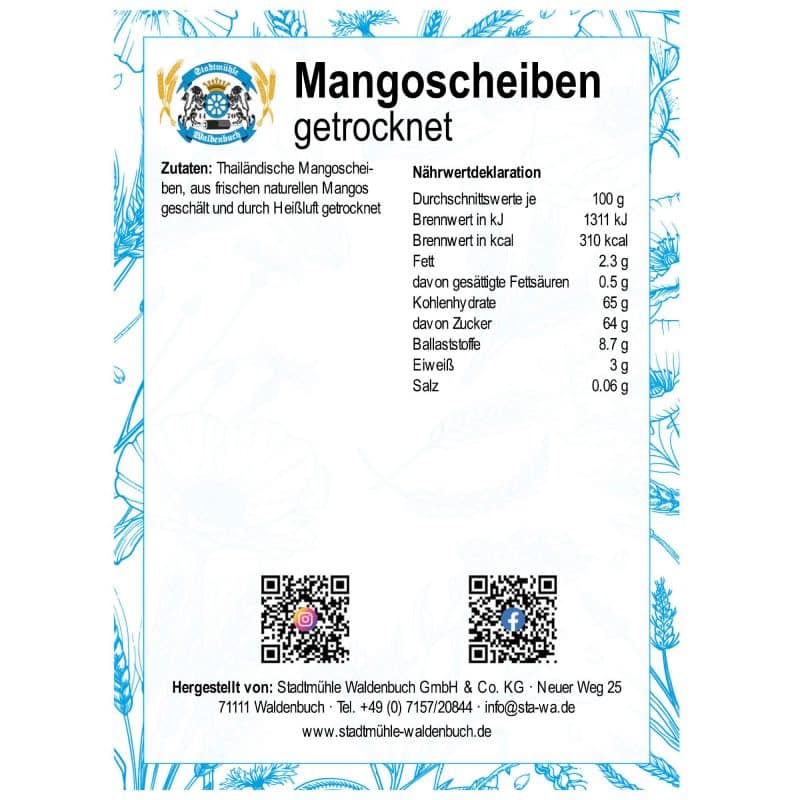 Mangoscheiben getrocknet – Detailbild 1 – jetzt kaufen bei Stadtmühle Waldenbuch