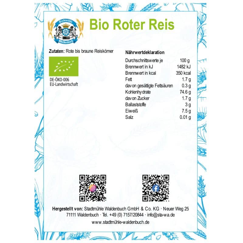 Bio Roter Reis – Detailbild 2 – jetzt kaufen bei Stadtmühle Waldenbuch