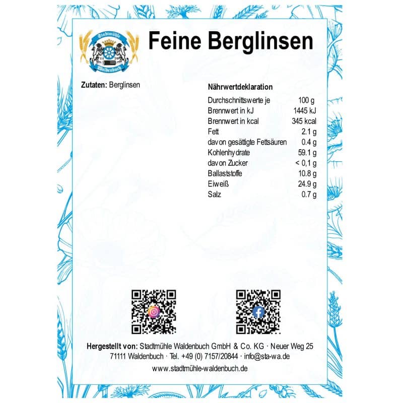 Feine Berglinsen – Detailbild 2 – jetzt kaufen bei Stadtmühle Waldenbuch