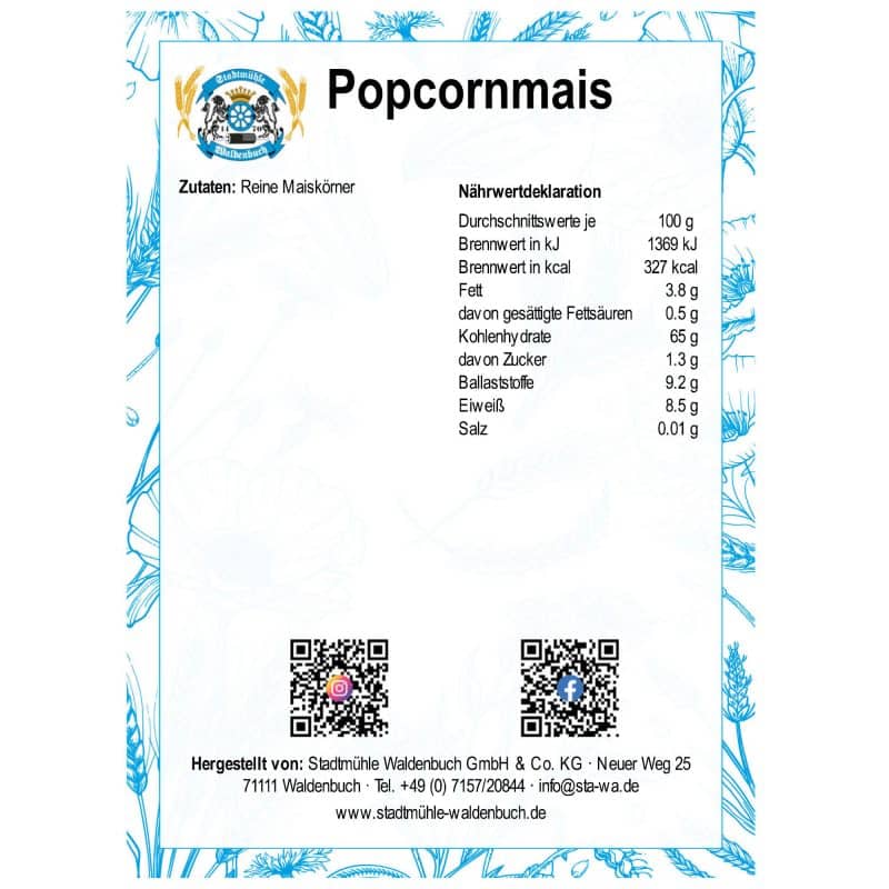 Popcornmais – Detailbild 2 – jetzt kaufen bei Stadtmühle Waldenbuch