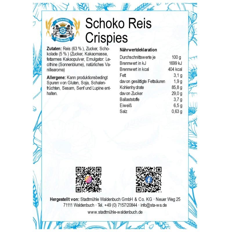 Schoko-Reis-Crispies – Detailbild 2 – jetzt kaufen bei Stadtmühle Waldenbuch