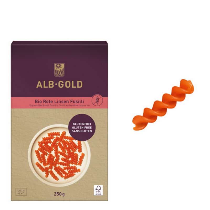 AlbGold Bio Rote Linsen Fusilli Bild 1